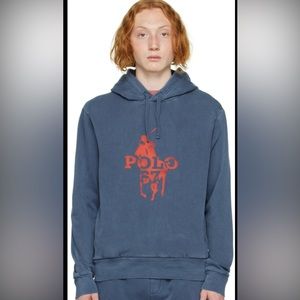 Polo Ralph Lauren Navy BigPony Hoodie in Cruise Navy-size M-NWT